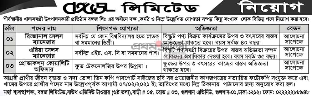 Bangas Limited Job Circular