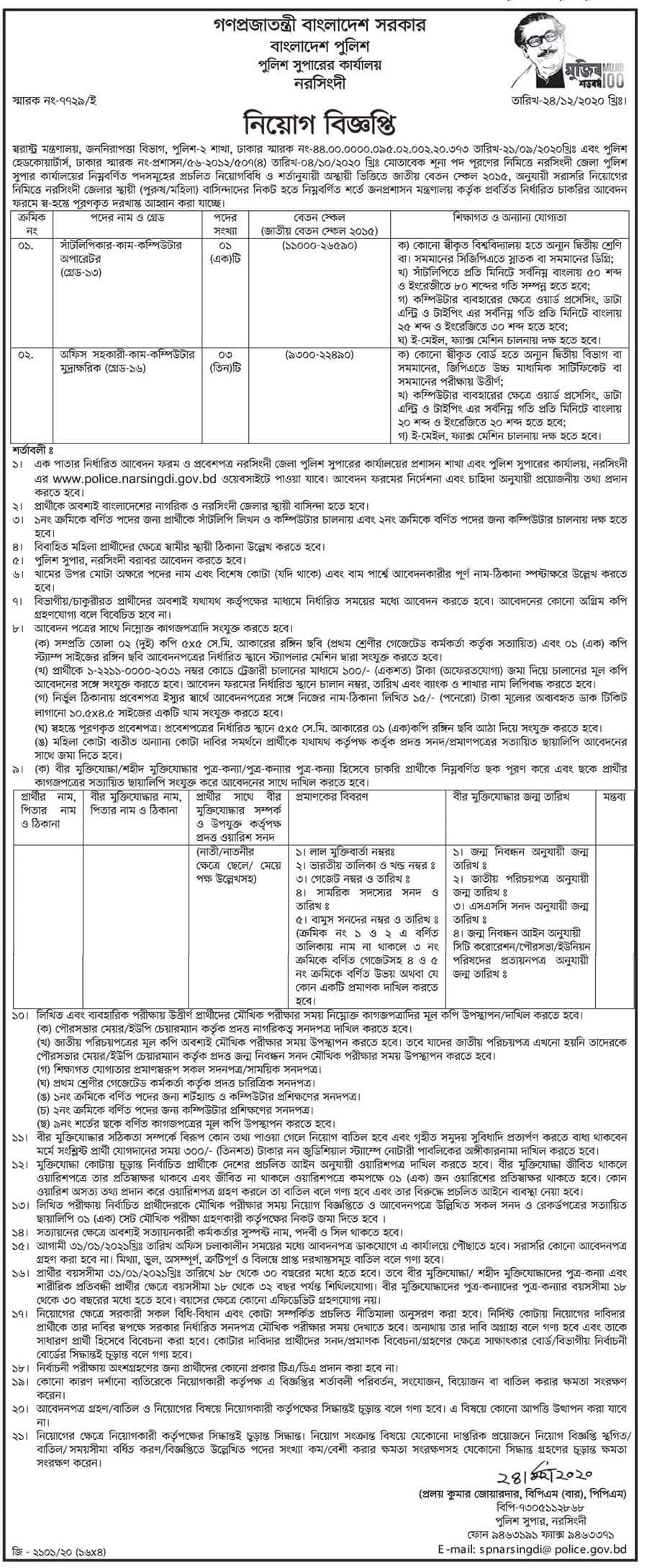 Bangladesh Police jobs news