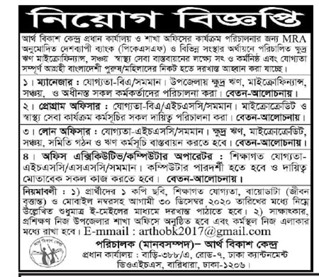 Art Bikash Kendra Job Circular