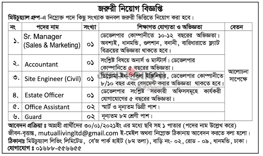 Mutual Group Job Circular