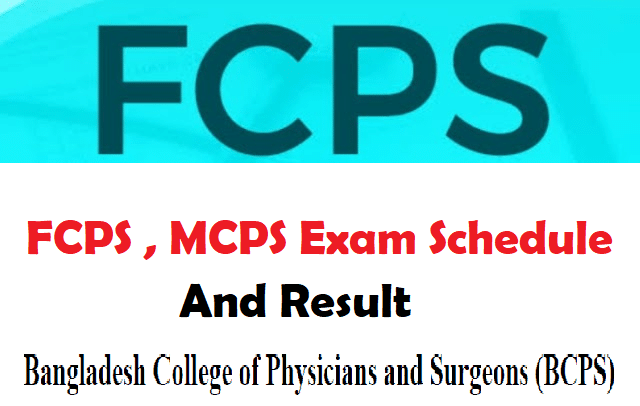 FCPS and MCPS Exam Schedule And Result 2021