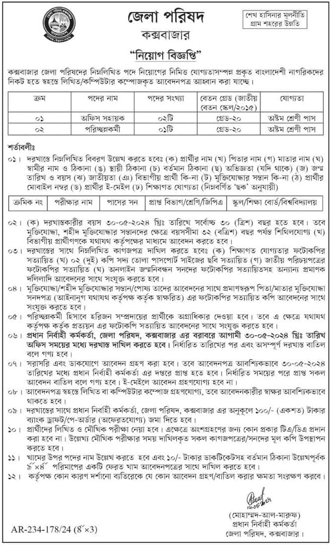  Coxs Bazar DC Office Job Circular