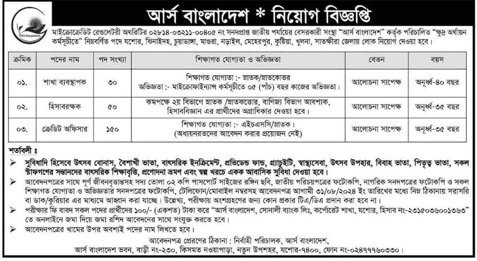 ARS Bangladesh job circular