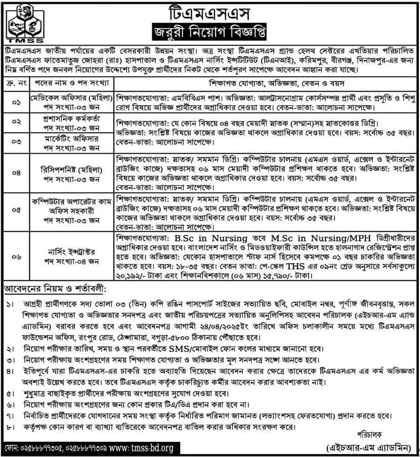 TMSS Job Circular